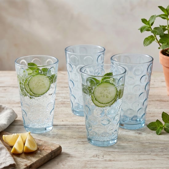 Carley Double Circle Set of 4 Water Glasses - 465ml