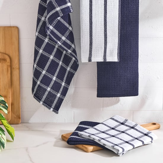 Garnet Glide Waffle Set of 5 Cotton Dish Towels