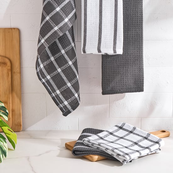 Garnet Glide Waffle Set of 5 Cotton Dish Towels