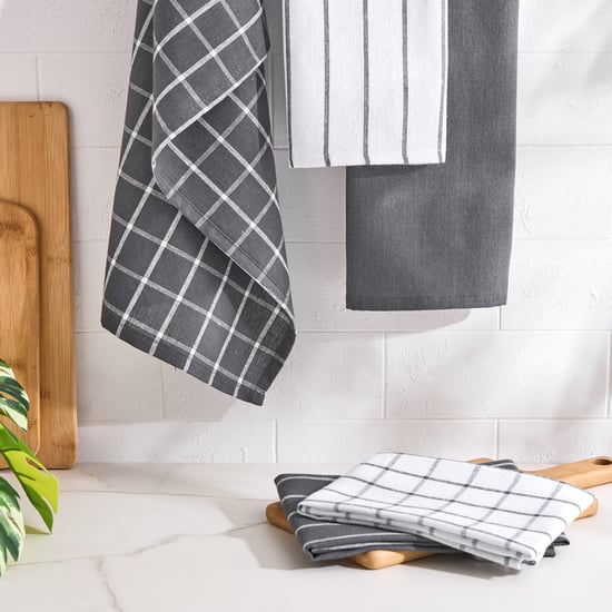 Garnet Glide Set of 5 Cotton Woven Kitchen Towels