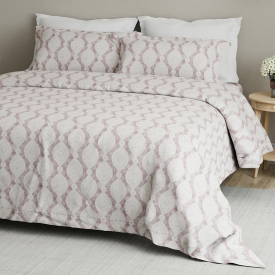 BOUTIQUE LIVING Cottage Garden Cotton 300TC Ethnic Print Super King Bedsheet Set