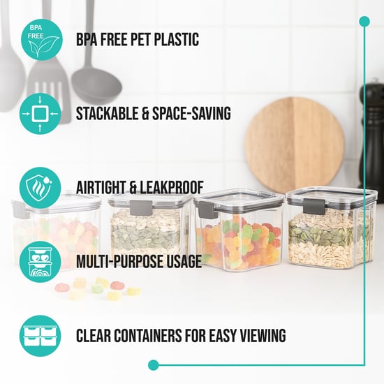 STEELO So Fresh Frameup Set of 4 PET Storage Containers - 700ml