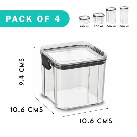 STEELO So Fresh Frameup Set of 4 PET Storage Containers - 700ml