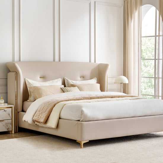 Modern Radiance Pulse Queen Bed - Ivory