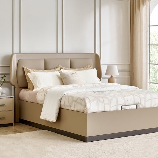 Clair De Lune Queen Bed with Hydraulic Storage - Brown