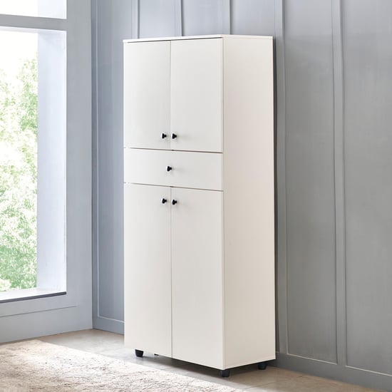 Helios Madison 24 Pairs Shoe Cabinet with Drawer - White