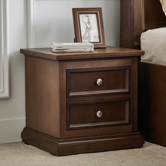 Estate Bedside Table with Drawers - Walnut
