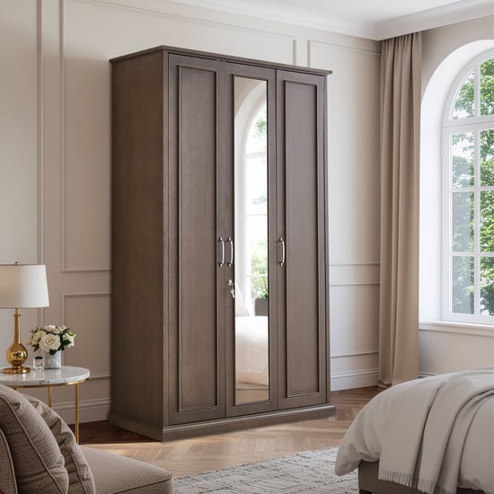 Estate 3-Door Wardrobe with Mirror - Walnut