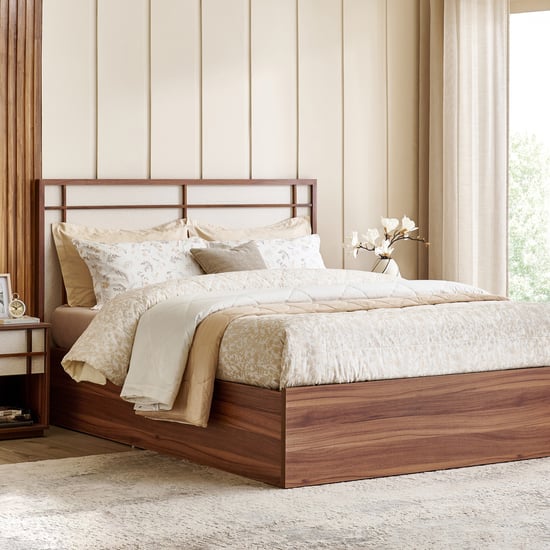 Shoji Akira King Bed with Hydraulic Storage - Brown