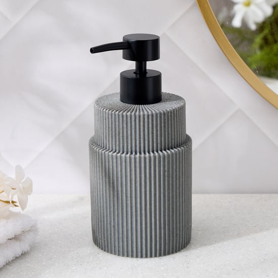 Corsica Urban Polyresin Ribbed Soap Dispenser - 400ml