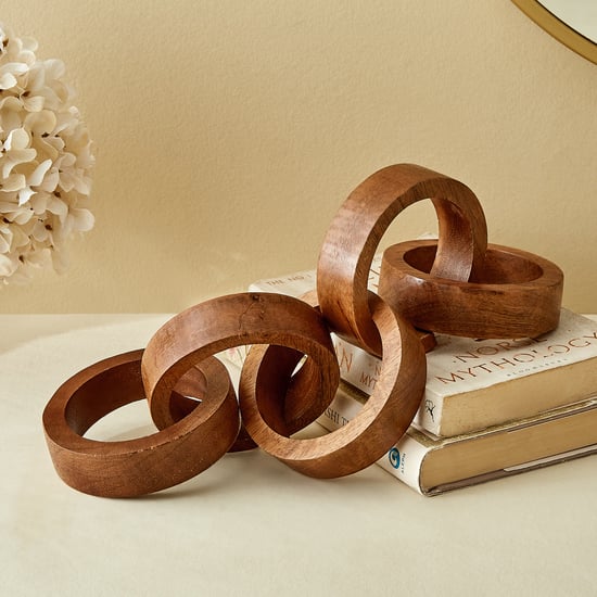 Splendid Dastkari Keith Wood Chain Link Table Accent - Large