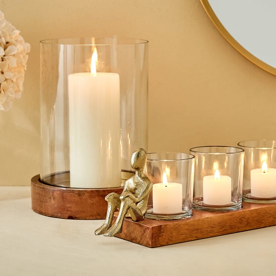 Splendid Dastkari Keith Mango Wood Multi Votive Candle Holder - Large