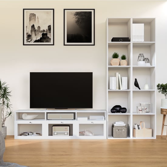 Soho Large TV Unit with Multipurpose Case - White