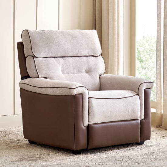 Albert Fabric 1-Seater Sofa - Brown