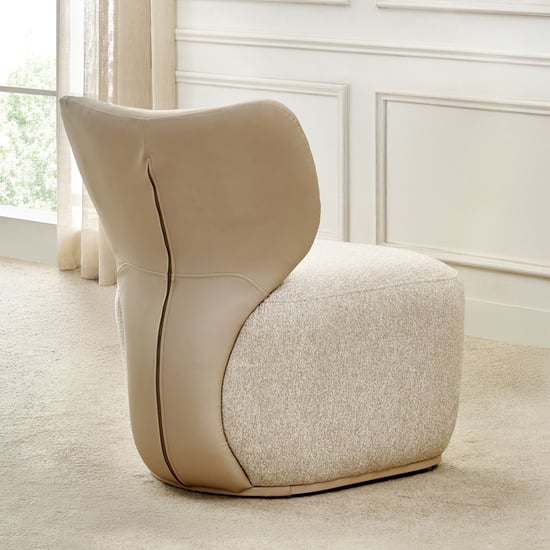 Lune Fabric Accent Chair - Beige