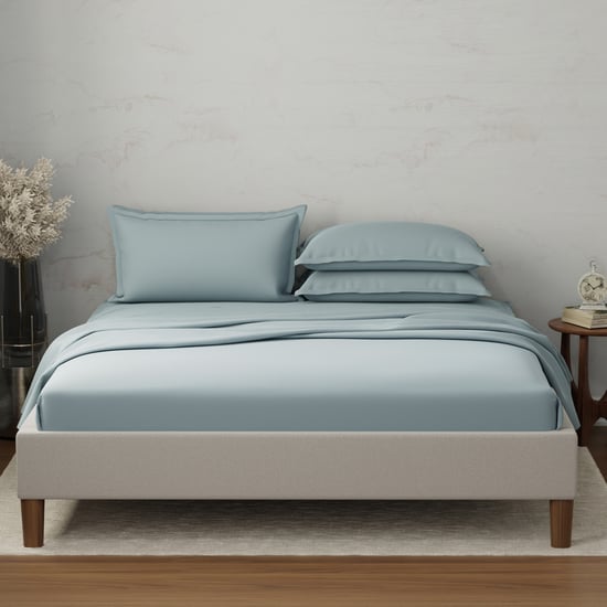 BOUTIQUE LIVING Emblem Cotton 300TC 5Pcs Super King Bedsheet Set