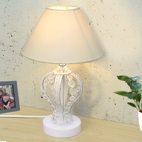 HOMESAKE Metal and Crystal Table Lamp - Small