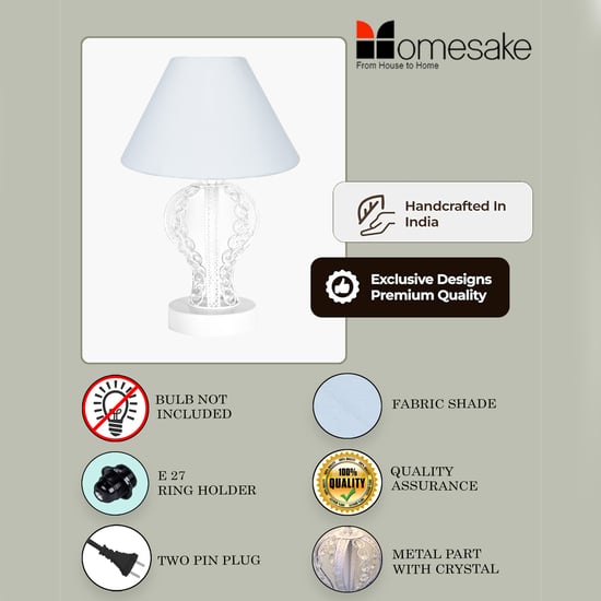 HOMESAKE Metal and Crystal Table Lamp - Small