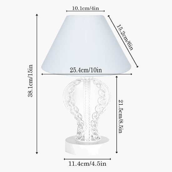 HOMESAKE Metal and Crystal Table Lamp - Small