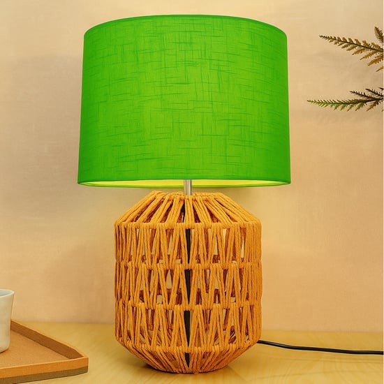 HOMESAKE Raffia Grass Table Lamp