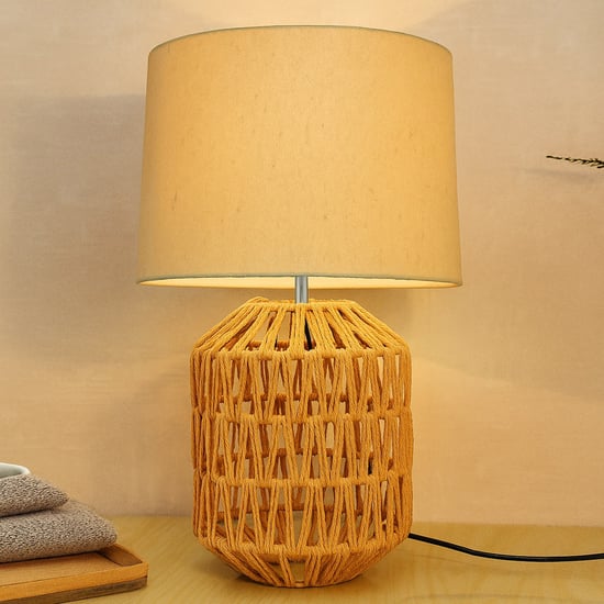HOMESAKE Raffia Grass Table Lamp