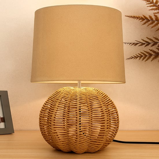 HOMESAKE Raffia Grass Table Lamp