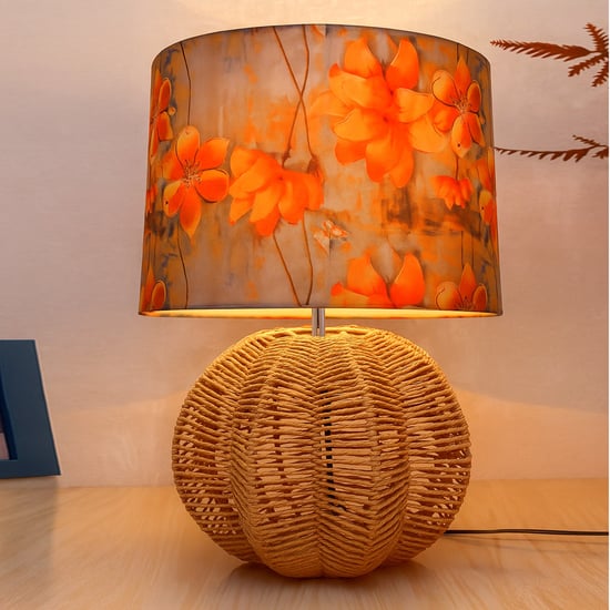 HOMESAKE Raffia Grass Table Lamp