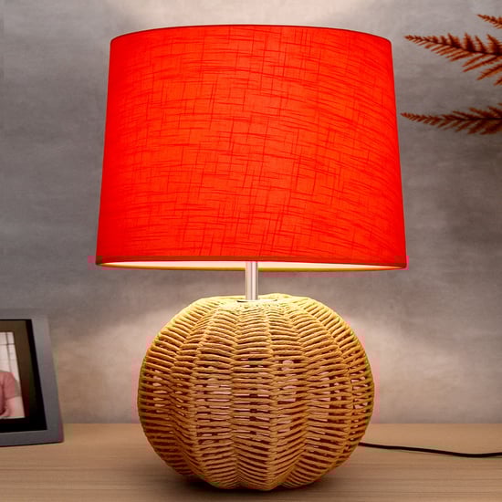 HOMESAKE Raffia Grass Table Lamp