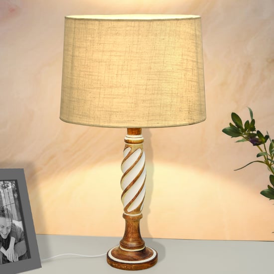 HOMESAKE Wooden Table Lamp