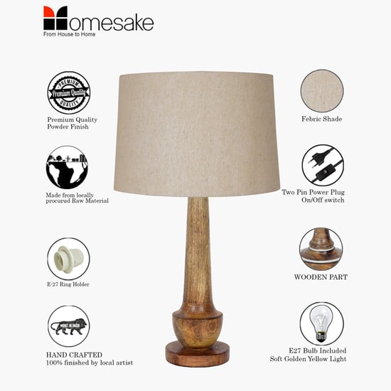 HOMESAKE Wooden Table Lamp