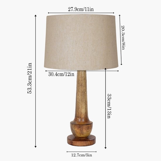 HOMESAKE Wooden Table Lamp