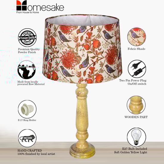 HOMESAKE Wooden Table Lamp