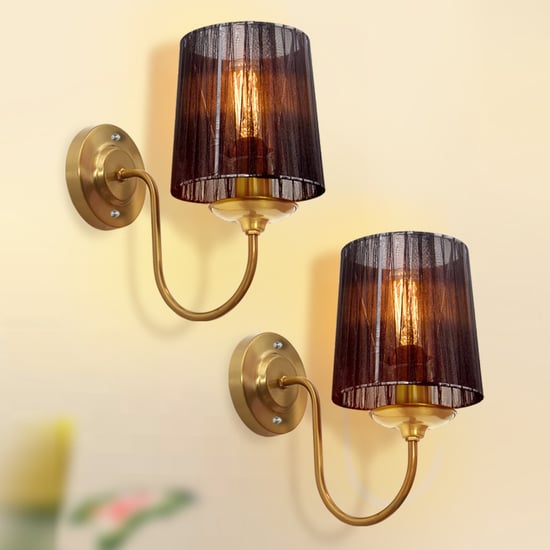 HOMESAKE Set of 2 Metal Wall Lamps