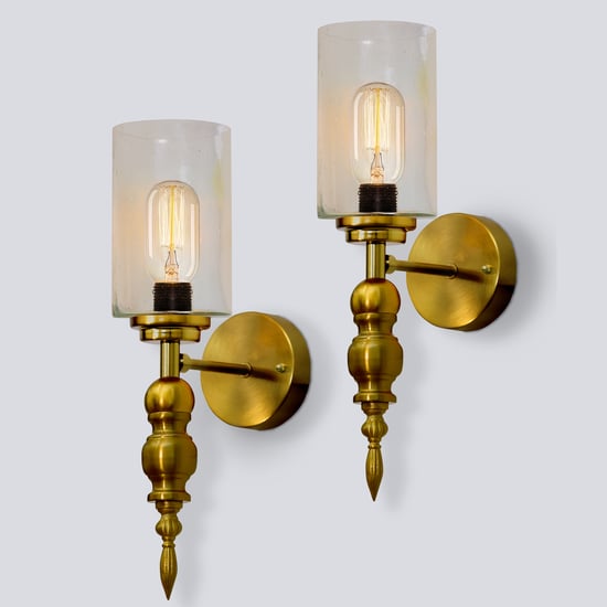 HOMESAKE Set of 2 Metal Wall Lamps