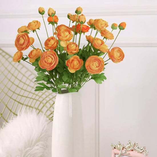 HOMESAKE Set of 3 Artificial Rose Flower Stems - 66cm