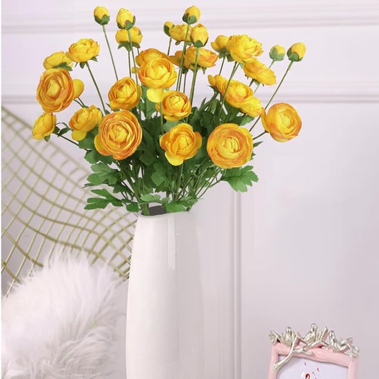 HOMESAKE Set of 3 Artificial Rose Flower Stems - 66cm