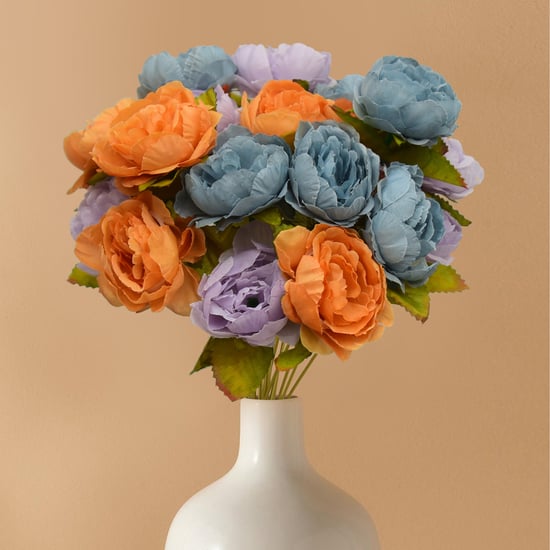 HOMESAKE Set of 3 Artificial Peony Flower Stems - 30.4cm