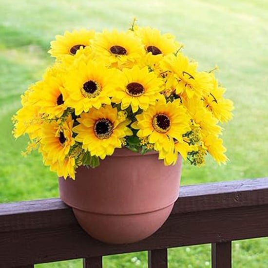 HOMESAKE Set of 2 Artificial Sunflower Sticks - 35cm