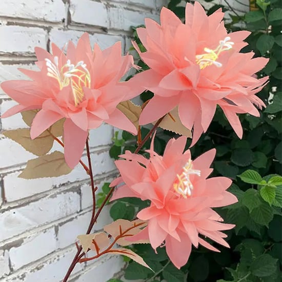 HOMESAKE Set of 2 Artificial Dahlia Flower Sticks - 66cm
