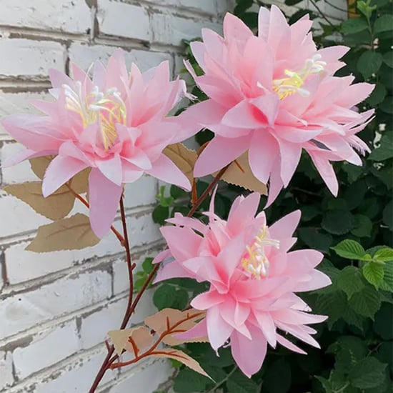 HOMESAKE Set of 2 Artificial Dahlia Flower Sticks - 66cm