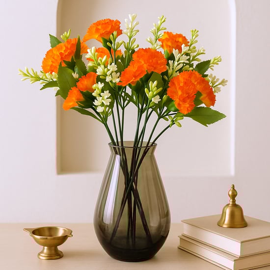 HOMESAKE Set of 2 Artificial Carnation Flower Sticks - 30.4cm