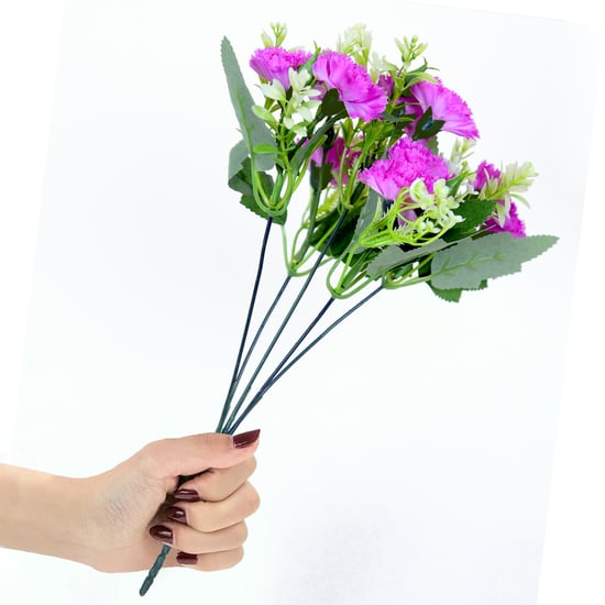 HOMESAKE Set of 2 Artificial Carnation Flower Sticks - 30.4cm