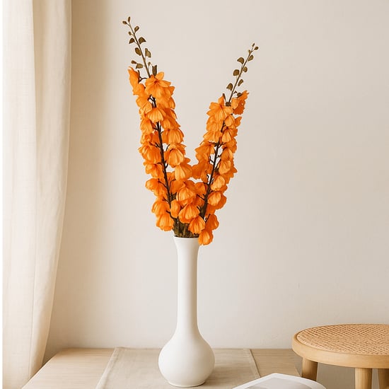 HOMESAKE Set of 2 Artificial Delphinium Flower Sticks - 110.4cm