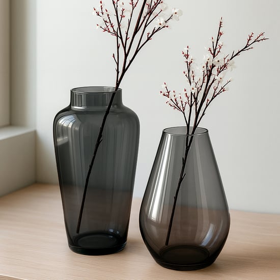 HOMESAKE Set of 2 Glass Vases
