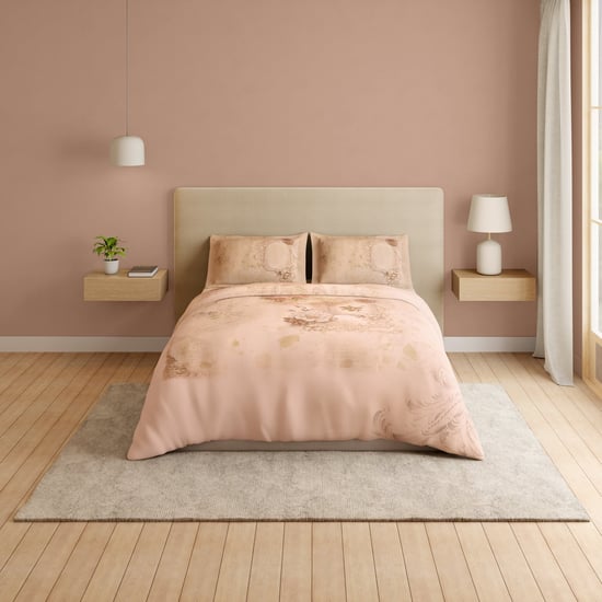 SPACES Essentials Cotton 180TC Floral Print 3Pcs Super King Bedsheet Set