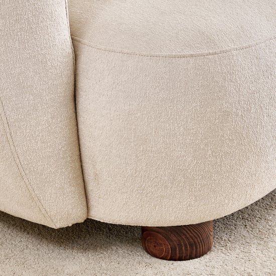 Kai Fabric 3-Seater Sofa with Cushions - Beige