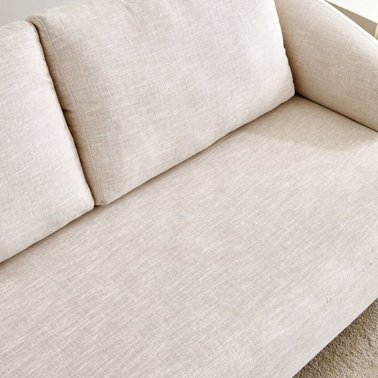 Nuqta Fabric 3-Seater Sofa with Cushions - Beige