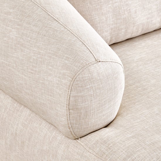 Nuqta Fabric 3-Seater Sofa with Cushions - Beige