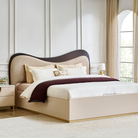 Monalisa King Bed with Hydraulic Storage - Brown