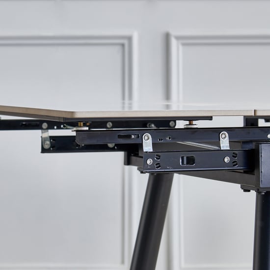 Arcane Ceramic Top 4-6 Seater Extendable Dining Set with Chairs - Grey